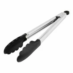 KitchenAid® Gourmet Silicone-Tipped Stainless Steel Tongs Aqua