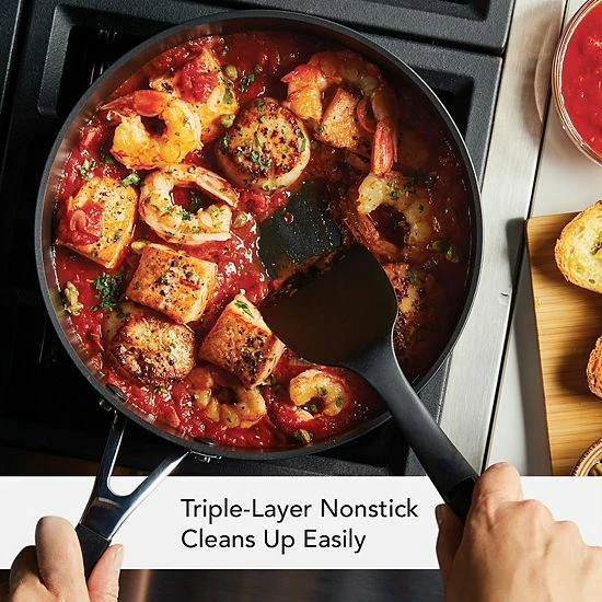 KitchenAid® Hard-Anodized Nonstick Deep Frying Sauté Pan With Lid, 3-Quart 7 KitchenAid® Hard-Anodized Nonstick Deep Frying Sauté Pan With Lid, 3-Quart - Image 5