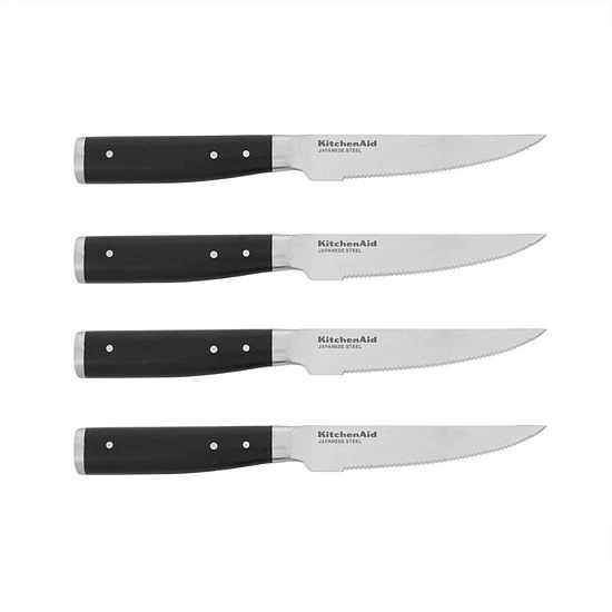 KitchenAid KO4PSKSOHOBA Gourmet 4-pc. Forged Triple Rivet Steak Knife Set 3 KitchenAid KO4PSKSOHOBA Gourmet 4-pc. Forged Triple Rivet Steak Knife Set