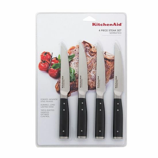 KitchenAid KO4PSKSOHOBA Gourmet 4-pc. Forged Triple Rivet Steak Knife Set 7 KitchenAid KO4PSKSOHOBA Gourmet 4-pc. Forged Triple Rivet Steak Knife Set - Image 5