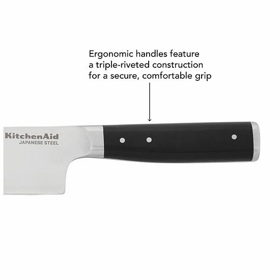 KitchenAid KO6IVSSOHOBA Gourmet 6-in. Forged Cleaver Knife With Sheath 6 KitchenAid KO6IVSSOHOBA Gourmet 6-in. Forged Cleaver Knife With Sheath - Image 4
