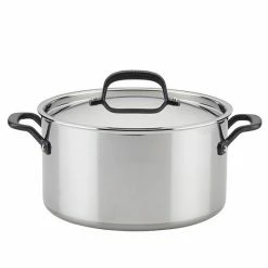 KitchenAid® 5-Ply Clad 8-qt. Stainless Steel Stockpot With Lid