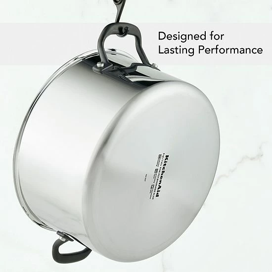 KitchenAid® 5-Ply Clad 8-qt. Stainless Steel Stockpot With Lid 6 KitchenAid® 5-Ply Clad 8-qt. Stainless Steel Stockpot With Lid - Image 4