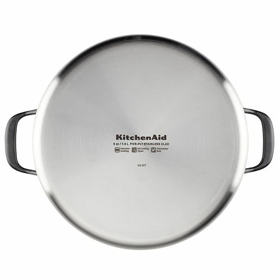 KitchenAid® 5-Ply Clad 8-qt. Stainless Steel Stockpot With Lid 9 KitchenAid® 5-Ply Clad 8-qt. Stainless Steel Stockpot With Lid - Image 7