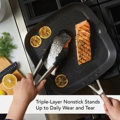 KitchenAid® Hard-Anodized Induction 11.25-in. Nonstick Square Grill Pan -KitchenAid Shop unnamed file 1265