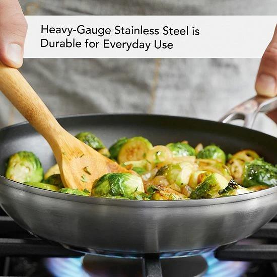 KitchenAid 3-Ply Base Stainless Steel Nonstick Frypan 5 KitchenAid 3-Ply Base Stainless Steel Nonstick Frypan - Image 3
