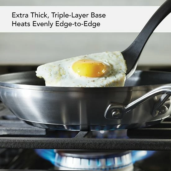 KitchenAid 3-Ply Base Stainless Steel Nonstick Frypan 7 KitchenAid 3-Ply Base Stainless Steel Nonstick Frypan - Image 5