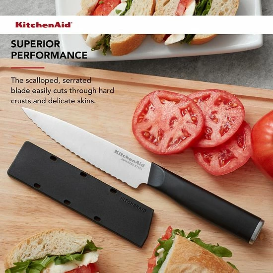 KitchenAid KE55LSEOHOBA Classic 5.5-in. Serrated Utility Knife with Sheath KitchenAid KE55LSEOHOBA Classic 5.5-in. Serrated Utility Knife With Sheath -KitchenAid Shop unnamed file 1544