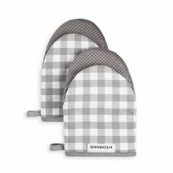 KitchenAid Gingham Mini Oven Mitt 2-pk. Gray -KitchenAid Shop unnamed file 1585