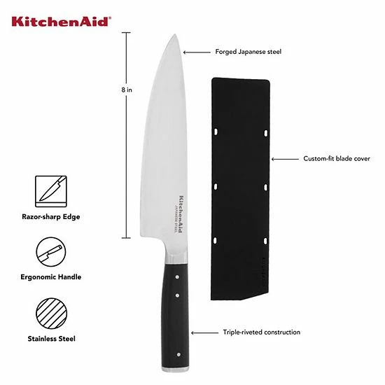 KitchenAid KO8IFSSOHOBA Gourmet 8-in. Forged Chef Knife with Sheath KitchenAid KO8IFSSOHOBA Gourmet 8-in. Forged Chef Knife With Sheath -KitchenAid Shop unnamed file 1659