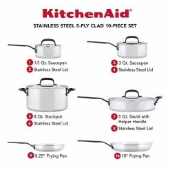 KitchenAid® 5-Ply Clad 10-pc. Stainless Steel Cookware Set 5 KitchenAid® 5-Ply Clad 10-pc. Stainless Steel Cookware Set -KitchenAid Shop unnamed file 1745