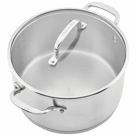 KitchenAid® 3-Ply 11-pc. Stainless Steel Cookware Set 4 KitchenAid® 3-Ply 11-pc. Stainless Steel Cookware Set - Image 2