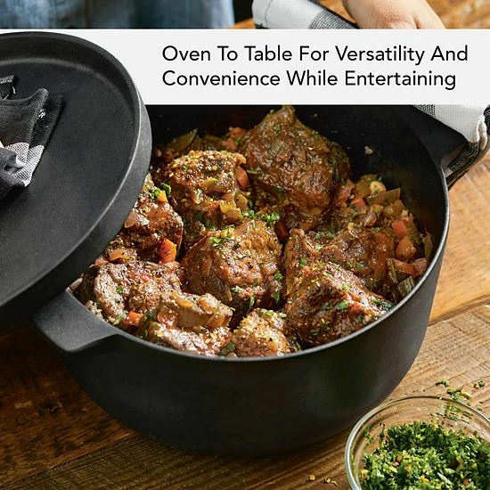KitchenAid 6-qt. Seasoned Cast-Iron Dutch Oven / Casserole 6 KitchenAid 6-qt. Seasoned Cast-Iron Dutch Oven / Casserole - Image 4