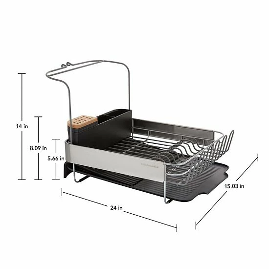 KitchenAid KE896BX Full-Size Expandable Dish-Drying Rack Black 9 KitchenAid KE896BX Full-Size Expandable Dish-Drying Rack Black - Image 7