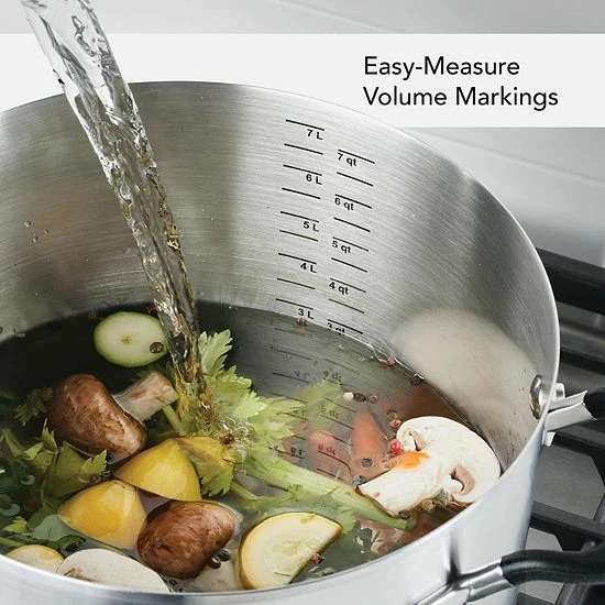KitchenAid® 8-qt. Stainless Steel Stockpot With Measuring Marks 6 KitchenAid® 8-qt. Stainless Steel Stockpot With Measuring Marks - Image 4
