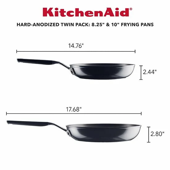 KitchenAid® Hard-Anodized Nonstick Frying Pan Set, 2-Piece KitchenAid® Hard-Anodized Nonstick Frying Pan Set, 2-Piece -KitchenAid Shop unnamed file 609
