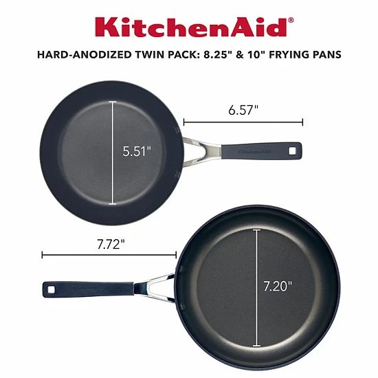 KitchenAid® Hard-Anodized Nonstick Frying Pan Set, 2-Piece KitchenAid® Hard-Anodized Nonstick Frying Pan Set, 2-Piece -KitchenAid Shop unnamed file 610