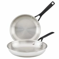 KitchenAid 5-Ply Clad Stainless Steel 2-pc. Frypan Set