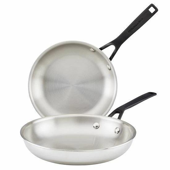 KitchenAid 5-Ply Clad Stainless Steel 2-pc. Frypan Set KitchenAid 5-Ply Clad Stainless Steel 2-pc. Frypan Set -KitchenAid Shop unnamed file 666