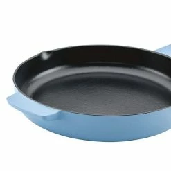 KitchenAid Enameled Cast-Iron Skillet With Helper Handle Blue 17 KitchenAid Enameled Cast-Iron Skillet With Helper Handle Blue -KitchenAid Shop unnamed file 829