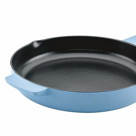 KitchenAid Enameled Cast-Iron Skillet With Helper Handle Blue 9 KitchenAid Enameled Cast-Iron Skillet With Helper Handle Blue - Image 7