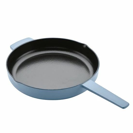 KitchenAid Enameled Cast-Iron Skillet With Helper Handle Blue 10 KitchenAid Enameled Cast-Iron Skillet With Helper Handle Blue - Image 8