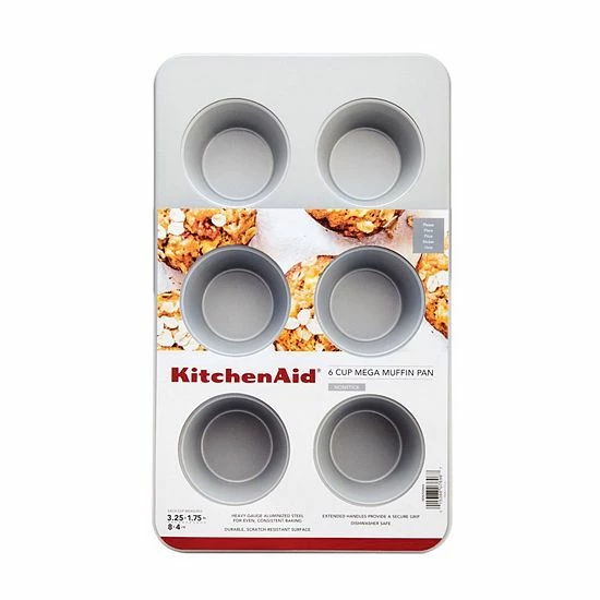 KitchenAid KE967OSNSA Nonstick Aluminized Steel 6-Cup Mega Muffin Pan KitchenAid KE967OSNSA Nonstick Aluminized Steel 6-Cup Mega Muffin Pan -KitchenAid Shop unnamed file 949