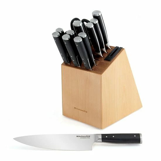 KitchenAid KO14TNBXBAA Gourmet 14-pc. Forged Triple Rivet Knife Block Set 3 KitchenAid KO14TNBXBAA Gourmet 14-pc. Forged Triple Rivet Knife Block Set